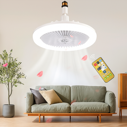 Lámpara Luz Led 3 en 1: Ilumina, Ventila y Controla Tu Espacio con Estilo y Tecnología 🔆❄️📲