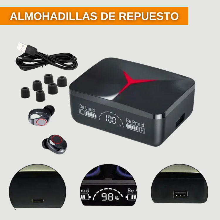 Audífonos Gamer Power Bank M90 Pro – ¡Vive el juego en otra dimensión!🔥