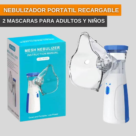 Nebulizador Portátil PRO – Tecnología ultrasónica para un alivio seguro en casa o donde estés
